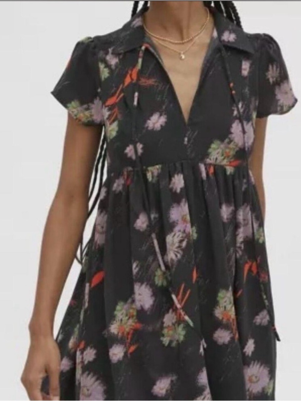Urban Outfitters Floral Y2K Babydoll Dress